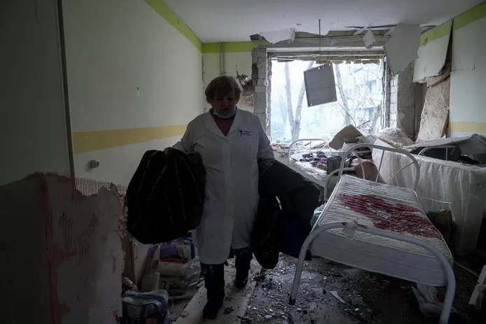 The airstrike on the children’s hospital has caused massive destruction