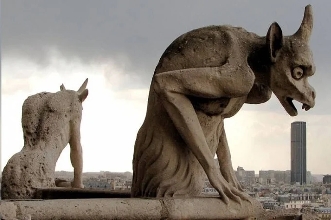 Gargoyles often resemble demonic lions, goats, monkeys…