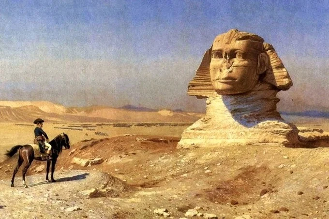 The nose of the Sphinx suffered at the hands of Napoleon