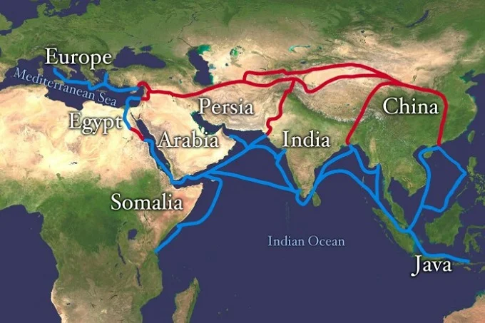 Trade routes for spices
