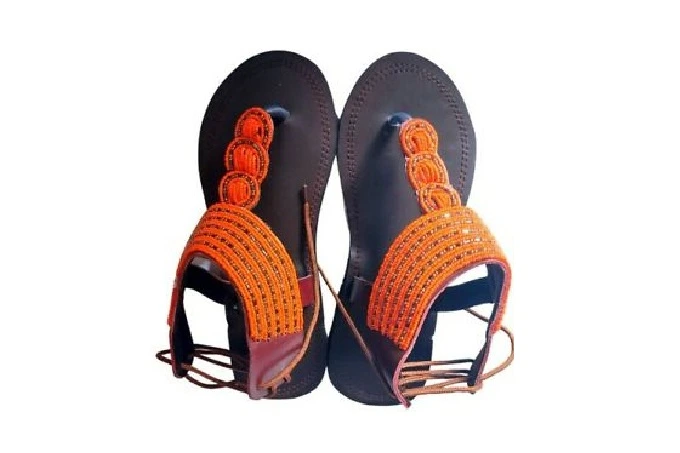 African women tribal design sandals