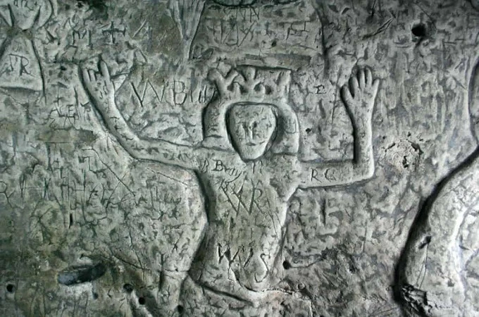 Mysterious symbols of Royston Cave