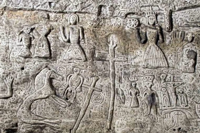 Mysterious symbols of Royston Cave