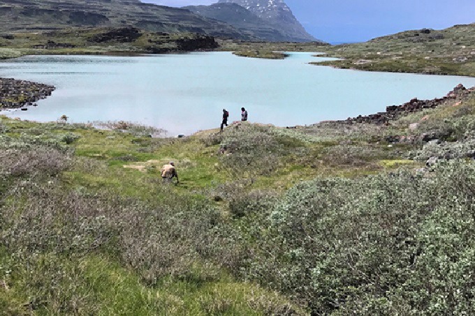 Lake 578 in southern Greenland, where research was carried out.