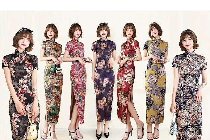 Different styles of Qipao dress