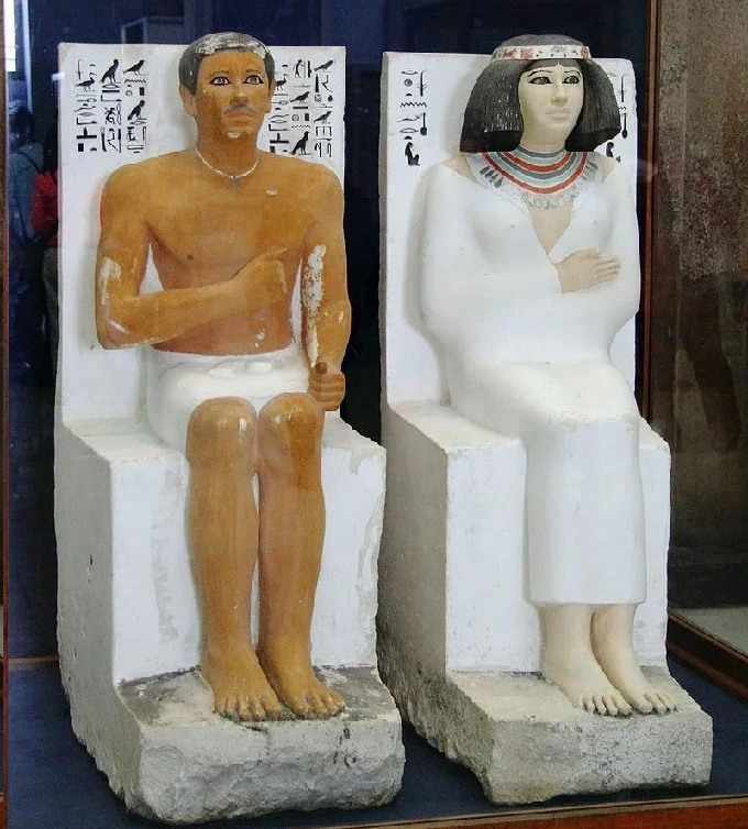 what Prince Rahotep and his wife Nofret look like