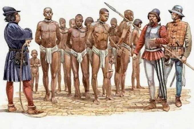How were slaves captured in Africa?