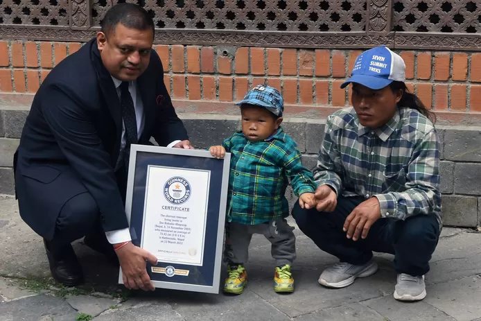 Shortest teenager in the world is Nepalese at 73.4 centimeters