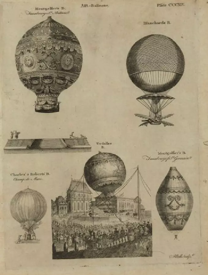 The first five balloon rides in France.