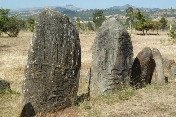 Some of the Tia steles in Ethiopia