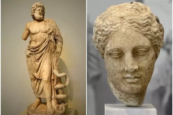 Asclepius - Head of Hygiea, goddess of purity.