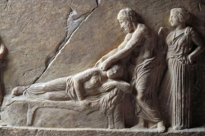 Why great healer Asclepius was defeated by Zeus and why snake appears on the emblem of physicians?