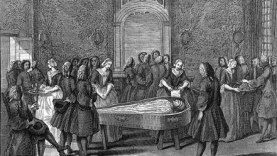 Who are the Sin-Eaters, and how did eating at funerals become a tradition?