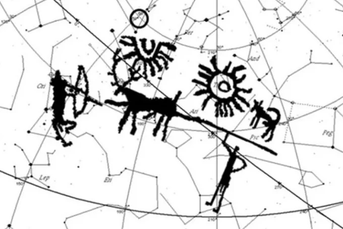 Depiction of the cosmic apocalypse on ancient Indian rocks