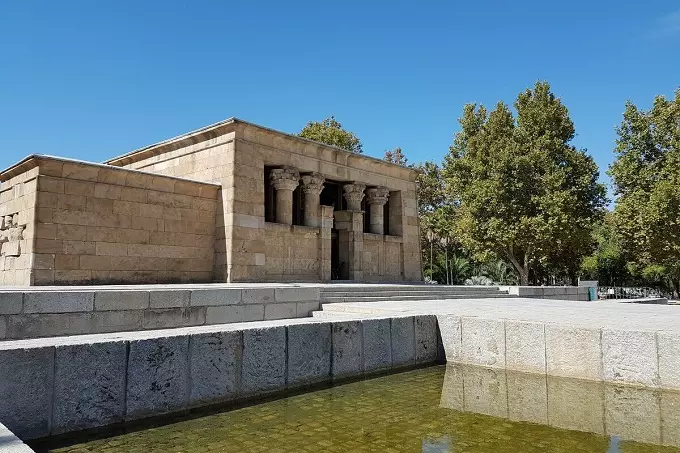 Temple of Debod in Spain after being dismantled in Egypt