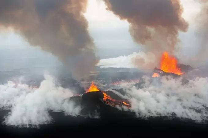 The eruption sent huge amounts of ash and toxic gases into the air