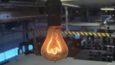 Ordinary light bulb that hasn’t been burning for over 100 years