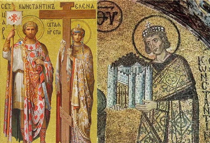 Canonized by the Orthodox Church, Elena and her son, Emperor of the Roman Empire Constantine.