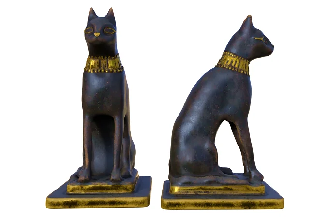 Ancient Egyptian statues of cat