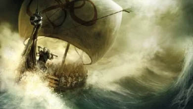 The history of Vikings and born of the sea