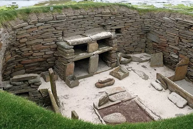 One of the rooms in the Scottish Neolithic village of Skara Brae