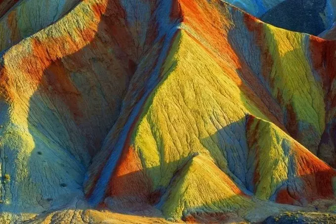 Zhangye Danxia Colorful rocks in China