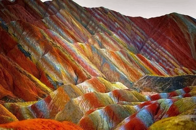 Zhangye Danxia Colorful rocks in China