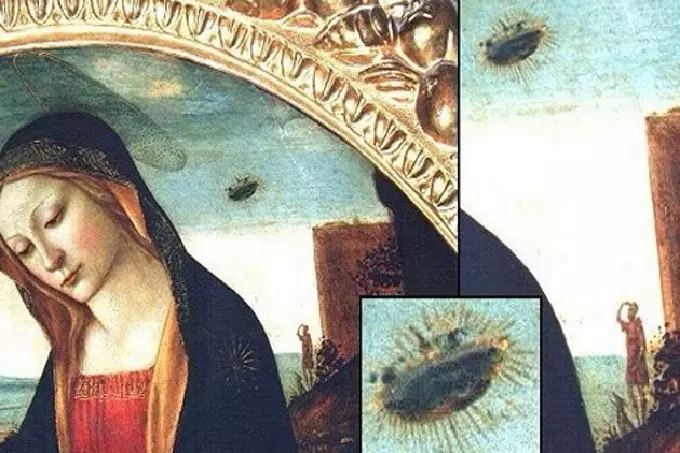 UFO images in a fresco in a Georgian cathedral