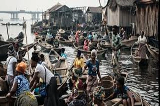 The fish market in Makoko