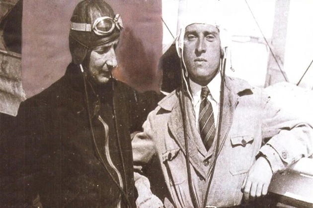 Hungarian explorer Laszlo Almasy and pilot Nandor Zichy