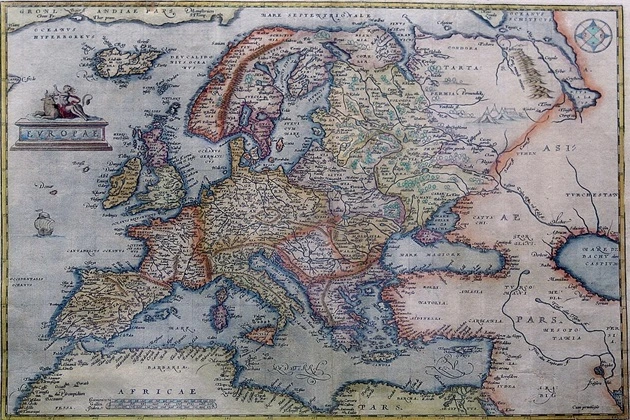 Abraham Ortelius: Map of Europe, 1595.