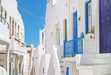 Blue and white houses in Greece