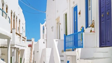 Blue and white houses in Greece