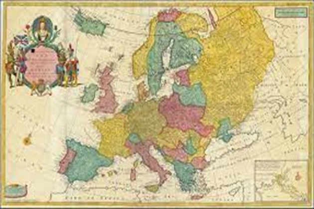 Europe's borders were largely stable, map from 1708 