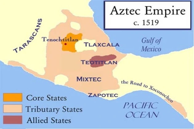 Evolution of Aztec territorial possessions