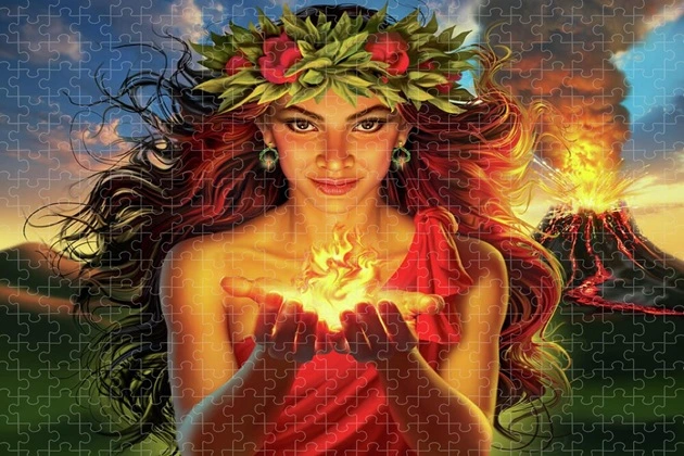 Goddess of volcanoes and fire - Pele in Hawaii