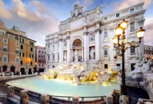 Trevi Fountain in Italy.