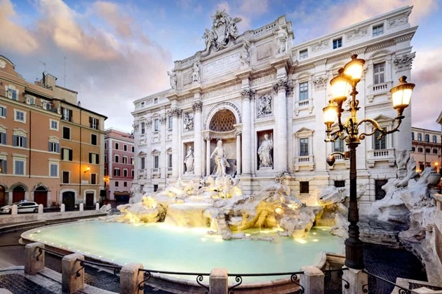 Trevi Fountain in Italy.