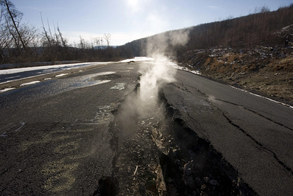 Centralia, USA — a city that has been burning for decades,