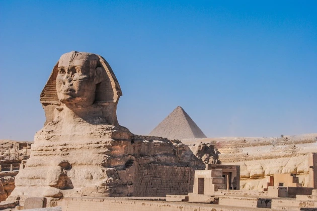 The Sphinx is often covered in sand.