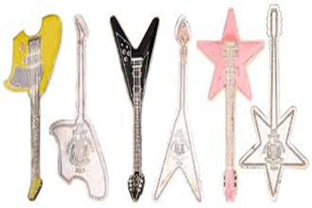 Coins in the shape of guitars 