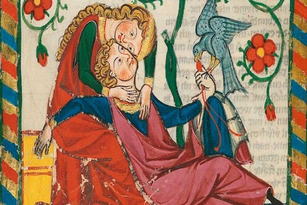 Depiction of lovers. Conrad von Altstätten, 1304