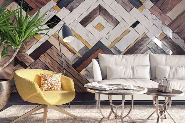 Wallpaper in a modern interior