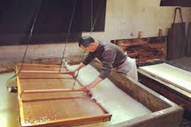 Paper making in China.