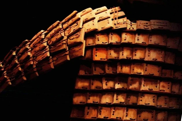 The paper was folded into 15 layers and then formed into armor.