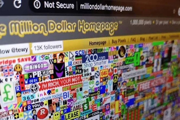 The Million Dollar Homepage website is currently under construction.
