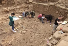 Excavations on Mount Carmel in Israel.