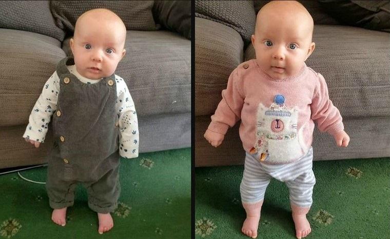 Strongest baby in the world? Lula can stand upright after 8-weeks